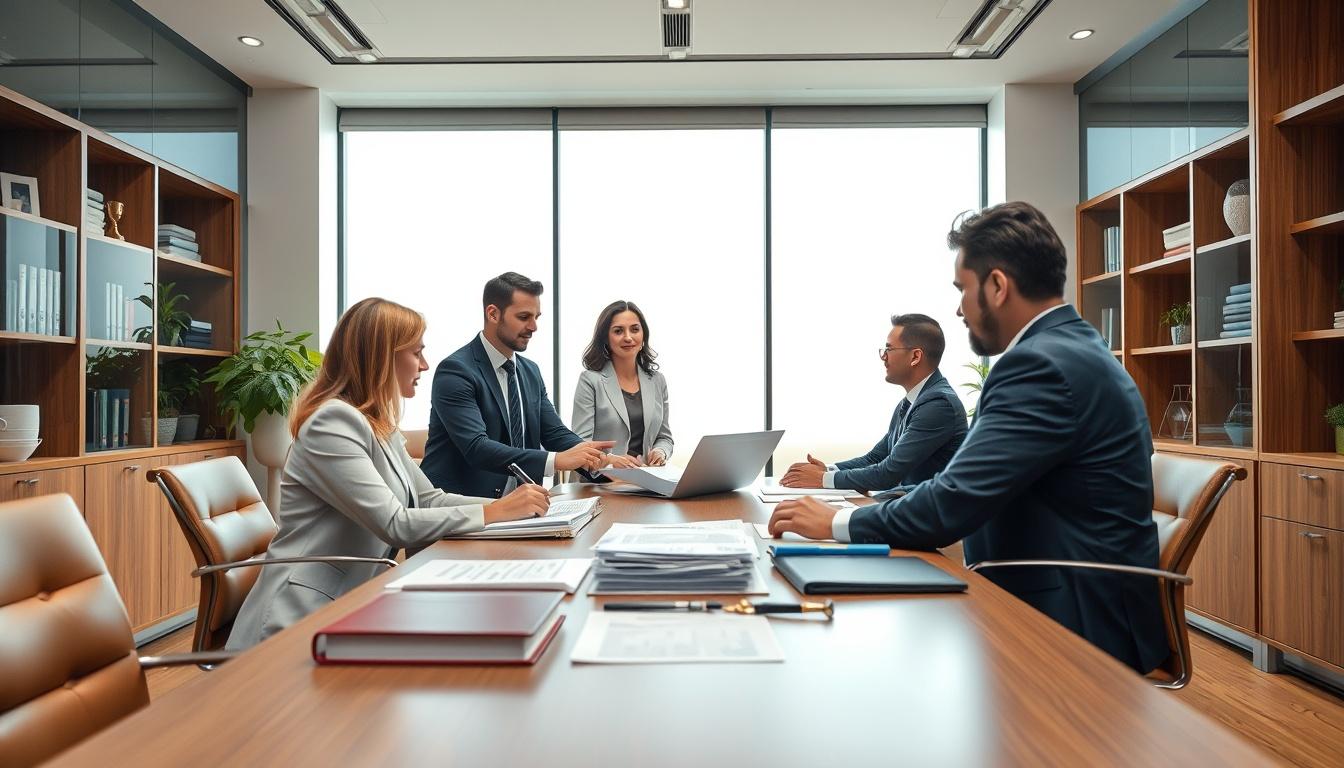Senior legal team and family support